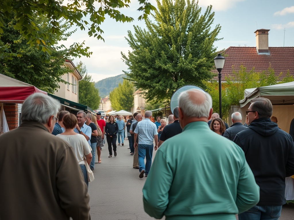 Mieszkańcy Głowna świętujący majówkę w parku, z flagami i piknikowymi kocami.